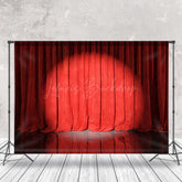 Lofaris Retro Red Curtain Spotlight Stage Photo Backdrop